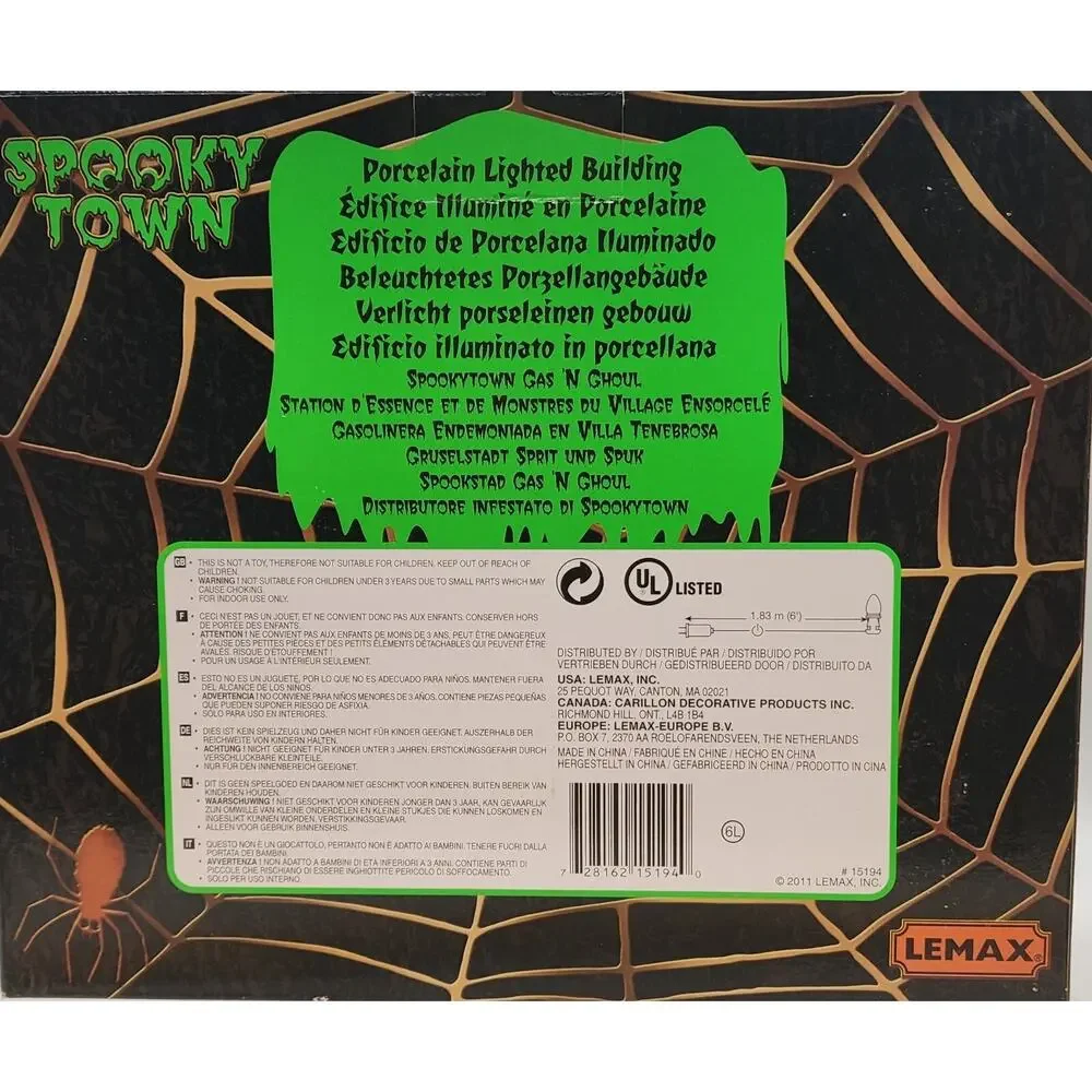 LEMAX - Spooky Town 2011 Gas N Ghoul - # 15194 - Lighted Building - DISCONTINUED